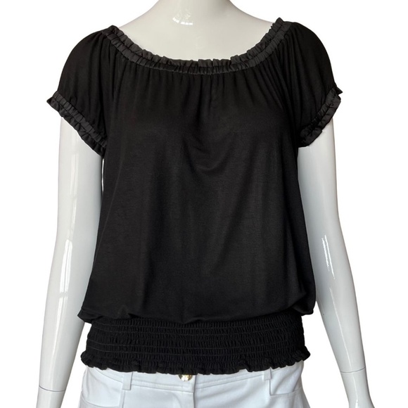 INC International Concepts Black Peasant Blouson Top Size Small - Picture 5 of 10